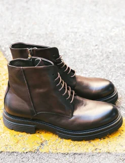 Hot Anfibi pelle testa Uomo Anfibi