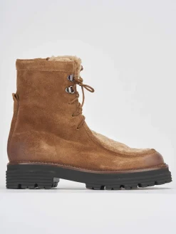 New Anfibi tacco 2cm camoscio Donna Anfibi