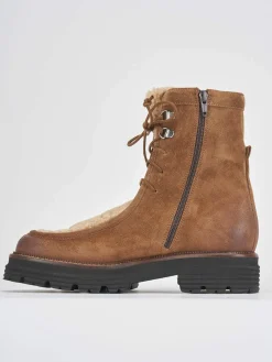 New Anfibi tacco 2cm camoscio Donna Anfibi