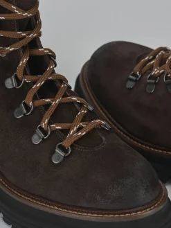 Discount Anfibi tacco 3cm camoscio testa Donna Anfibi