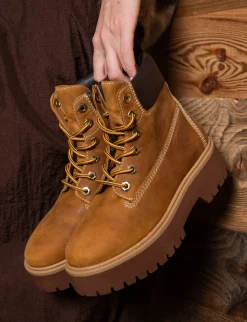 Sale Anfibi tacco 3cm nabuk Donna Anfibi