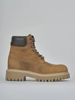 Hot Anfibi tacco 1cm pelle Donna Anfibi