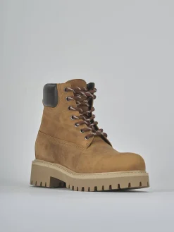 Hot Anfibi tacco 1cm pelle Donna Anfibi