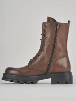 Discount Anfibi tacco 3cm pelle Donna Anfibi