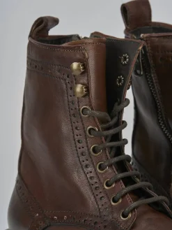 Discount Anfibi tacco 2cm pelle Donna Anfibi