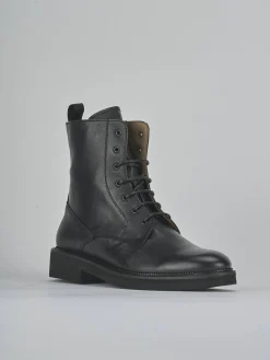 Clearance Anfibi tacco 2cm pelle Donna Anfibi