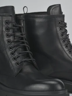 Clearance Anfibi tacco 2cm pelle Donna Anfibi