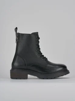 Anfibi tacco 1cm pelle Donna Anfibi