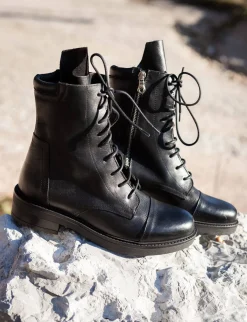 Sale Anfibi tacco 3cm pelle Donna Anfibi