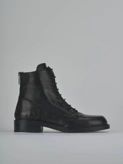 Hot Anfibi tacco 2cm pelle Donna Anfibi