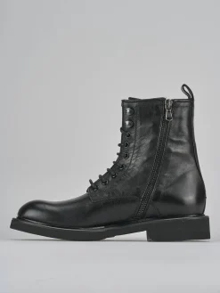 Clearance Anfibi tacco 2cm pelle Donna Anfibi