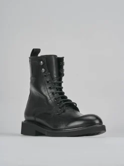 Clearance Anfibi tacco 2cm pelle Donna Anfibi