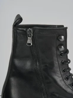 Clearance Anfibi tacco 2cm pelle Donna Anfibi