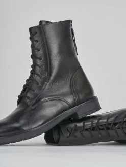 Hot Anfibi tacco 2cm pelle Donna Anfibi