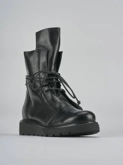 Anfibi tacco 1cm pelle Donna Anfibi