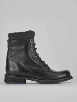 Clearance Anfibi tacco 2cm pelle Donna Anfibi