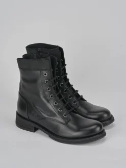 Clearance Anfibi tacco 2cm pelle Donna Anfibi