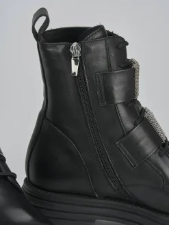 Online Anfibi tacco 2cm pelle Donna Anfibi