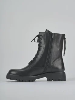 Outlet Anfibi tacco 2cm pelle Donna Anfibi