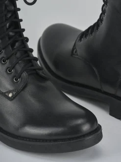 Clearance Anfibi tacco 2cm pelle Donna Anfibi