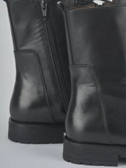 Clearance Anfibi tacco 2cm pelle Donna Anfibi