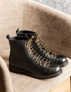 New Anfibi tacco 1cm pelle Donna Anfibi