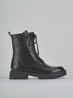 Hot Anfibi tacco 2cm pelle Donna Anfibi