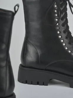 Hot Anfibi tacco 2cm pelle Donna Anfibi