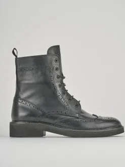 Clearance Anfibi tacco 2cm pelle Donna Anfibi