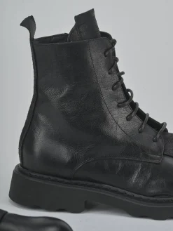 Clearance Anfibi tacco 2cm pelle Donna Anfibi