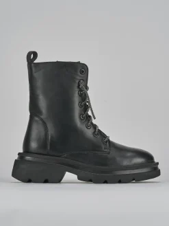 Hot Anfibi tacco 2cm pelle Donna Anfibi