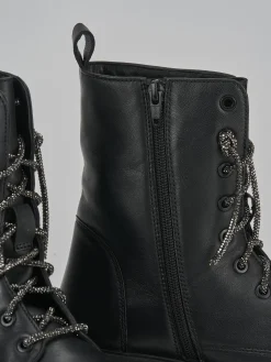 Hot Anfibi tacco 2cm pelle Donna Anfibi