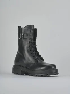 Hot Anfibi tacco 2cm pelle Donna Anfibi