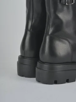 Hot Anfibi tacco 2cm pelle Donna Anfibi