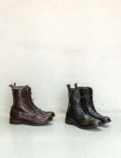 Discount Anfibi tacco 1cm pelle Donna Anfibi