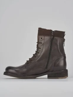 Anfibi tacco 2cm pelle testa Donna Anfibi