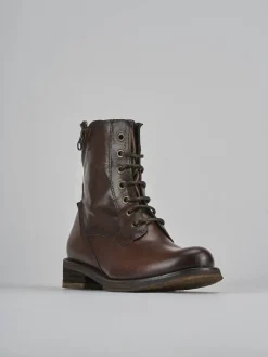 Online Anfibi tacco 2cm pelle testa Donna Anfibi