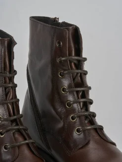 Online Anfibi tacco 2cm pelle testa Donna Anfibi