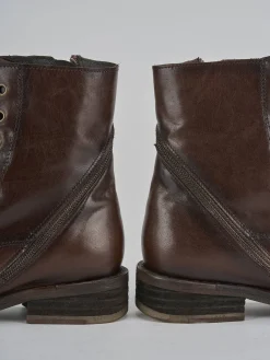 Online Anfibi tacco 2cm pelle testa Donna Anfibi