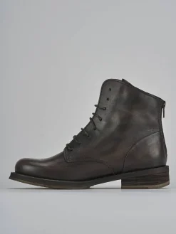 Online Anfibi tacco 2cm pelle testa Donna Anfibi