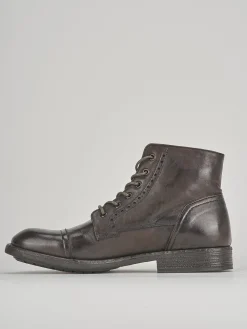 Clearance Anfibi tacco 2cm pelle testa Uomo Anfibi