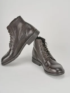 Clearance Anfibi tacco 2cm pelle testa Uomo Anfibi