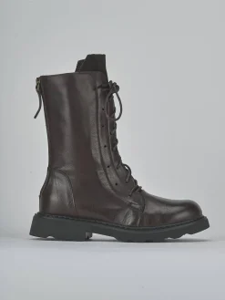 Clearance Anfibi tacco 2cm pelle testa Donna Anfibi