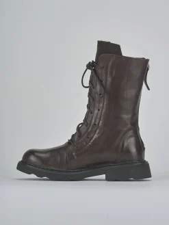 Clearance Anfibi tacco 2cm pelle testa Donna Anfibi