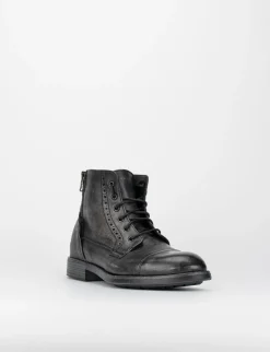 Outlet Anfibio fondo gomma e soletto interno in vera pelle. Tomaia in morbida pelle Uomo Anfibi