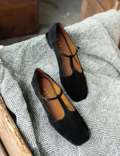 Discount Ballerine tacco 1cm camoscio Donna Ballerine