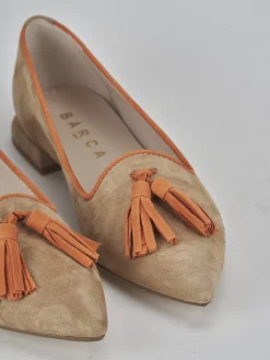 Clearance Ballerine tacco 1cm camoscio Donna Ballerine