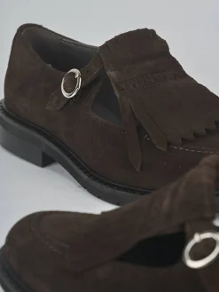 Discount Ballerine tacco 1cm camoscio testa Donna Ballerine