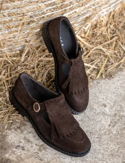 Discount Ballerine tacco 1cm camoscio testa Donna Ballerine