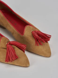 Sale Ballerine tacco 1cm camoscio Donna Ballerine